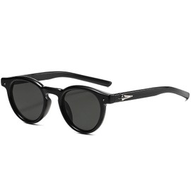 Stylish Oval and Retro Sunglasses for Men & Women Round & Circle Glasses in Black Fashionable UV Protection Eyewear