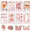 24 Sheets Human Anatomical Organs Make-A-Face Stickers Mix and Match