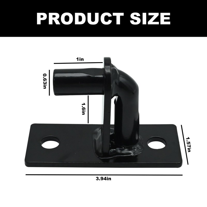 Saihisday 4 Pack Black Wall Mount Gate Hinges Heavy Duty