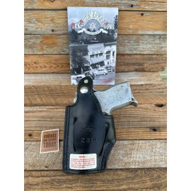 Tex Shoemaker Vintage Tex Shoemaker Black Basket Leather Lined Holster For S&W 469 669 SQUARE,