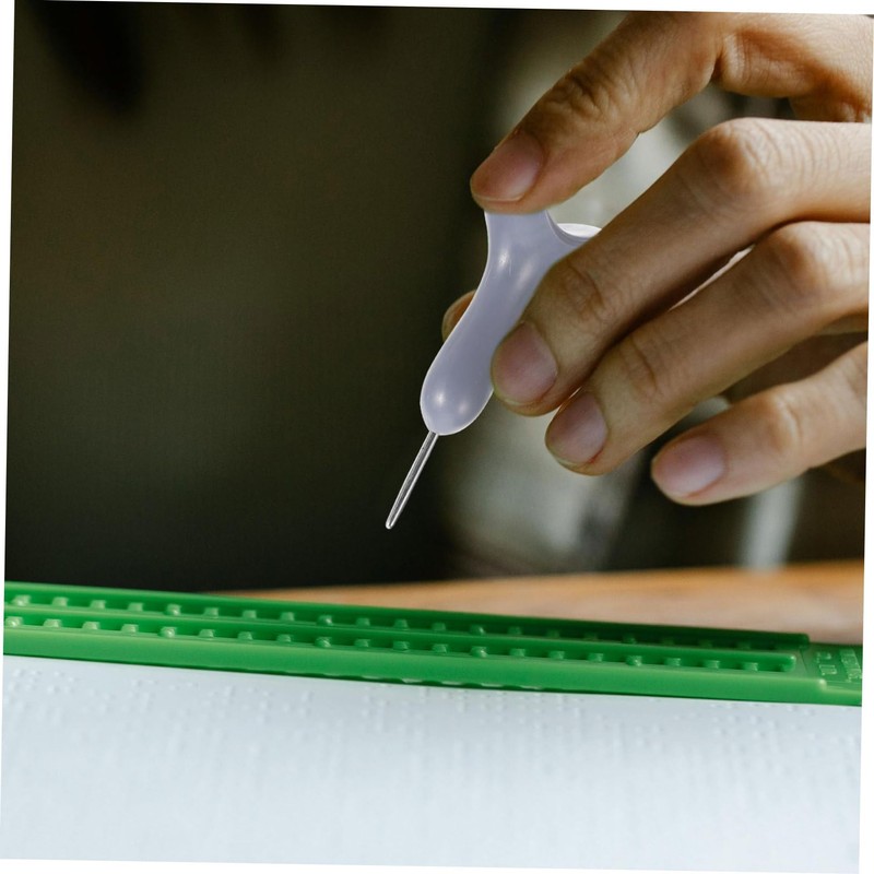 KOMBIUDA 2pcs Braille Writing Pen for Blind Braille Writing Tool