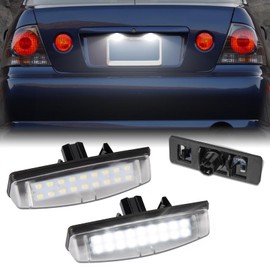 POPMOTORZ LED License Lamp License Plate Light for Toyota Prius Lexus Compatible IS300/200 LS430 ES300/330 GS300/400/430 HS250H 6500K White License Plate Light Genuine Replacement License Plate Light