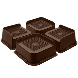 ANNKUT Bed Risers 2 Inch Heavy Duty, Furniture Risers for Bed Desk Table Sofa Couch,Oversized Bed Lifts Risers,Support up to 5000 Lbs(4 Pack Brown)