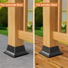 FMhotu 5Pcs 4x4 Post Base, Internal 3.6"x3.6" Heavy Duty Powder-Coated