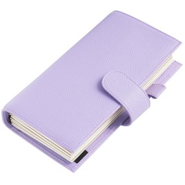 Moterm Companion Traveler's Notebook Cover - Upgraded Design with Back Pocket (Standard Size, Pebbled-Lavender)