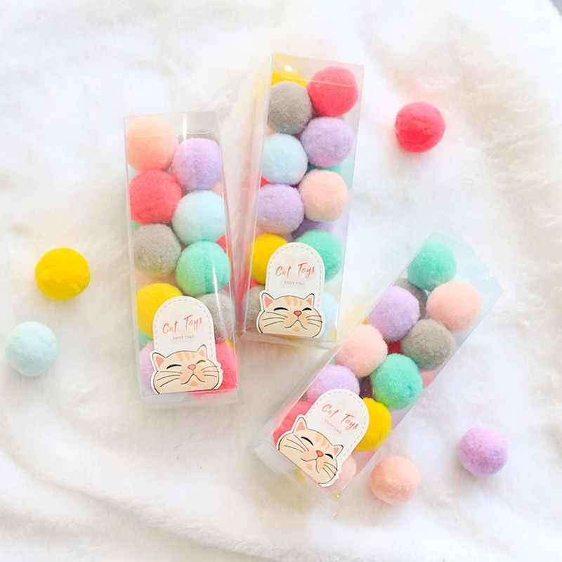 Cat Pom Ball 3CM 20 PCS Indoor Cat Toy Kitten