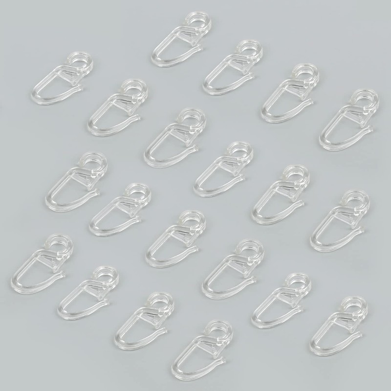 Transparent Curtain Hooks, Plastic Hooks, Curtain Hooks, Shower Curtain Hooks,