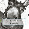 Emwnodti Funny Donkey Rustic Shower Curtain, Fun Cute Animal Farmhouse