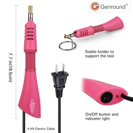 Hotfix Applicator, Genround Bedazzler Kit Hotfix Rhinestones Applicator Hotfix Applicator with Mixed Color Hotfix Rhinestones, Hotfix Tips Set, Hotfix Brush, Pickers, Tweezer, Pencil