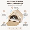 Large Wood Cat House for Indoor Cats - Cute Cat