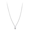 Ofeiyaa Lock Pendant Necklace Statement Key Long Chain Punk Bar