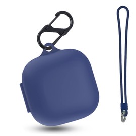 LEFXMOPHY Case Replacement for Beats Fit Pro Earbuds Cover 2021 New, Silicone Dark Blue Sleeve with Key Chain Clip