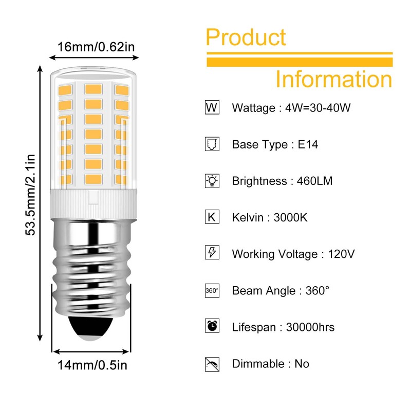 LFLAMPON E14 Led Bulb European Base Turkish Lamp Bulb Replace,