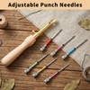 14 Pcs Punch Needle Kit with Storage Box, Adjustable Punch