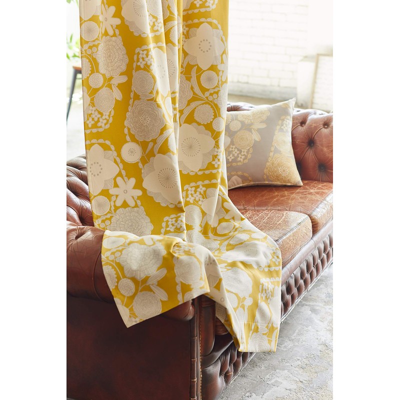 Suminoe V309C Cushion Cover, Yellow, 17.7 x 17.7 inches (45