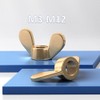 CONPHERON Brass Wing Nuts Metric Thread Butterfly Nuts M10 Pack
