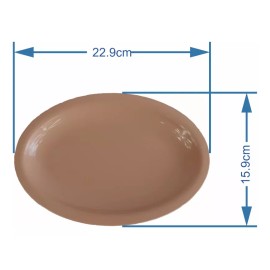 Boris 20 Platos Tampiqueños Mini Blanco 22.9cm 332ml Ovalado