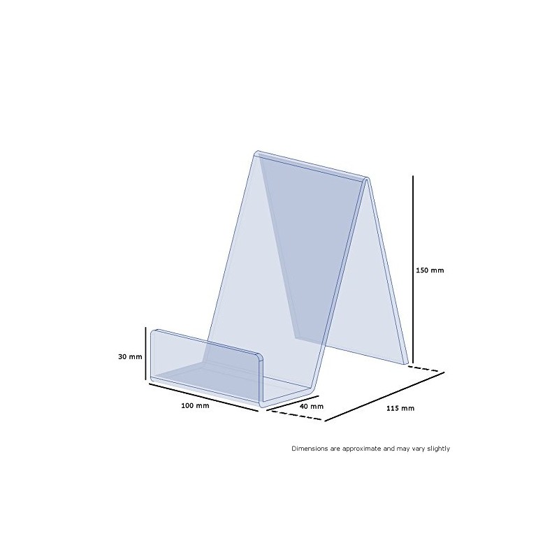 EPOSGEAR Medium Plastic Acrylic Perspex Book Plate Retail Display Stand