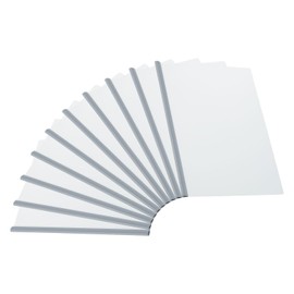 PATIKIL Clear Report Covers with Sliding Bar, 10 Pcs 8 mm Slide-Grip Resume Cover 50 Sheets Capacity, A4 Presentation Folders for File, Resume, Blue