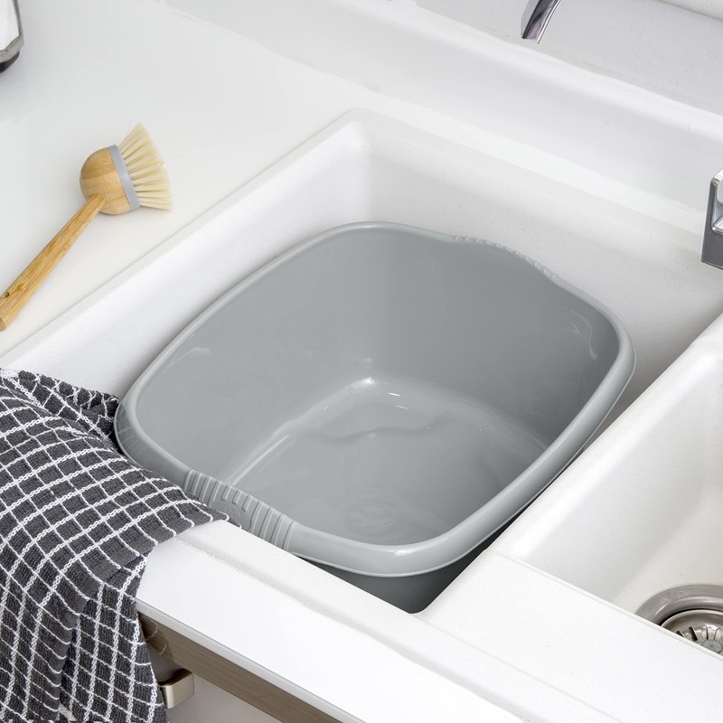 M1SS Set of 2 Soft Grey Plastic Medium Dish Drainer