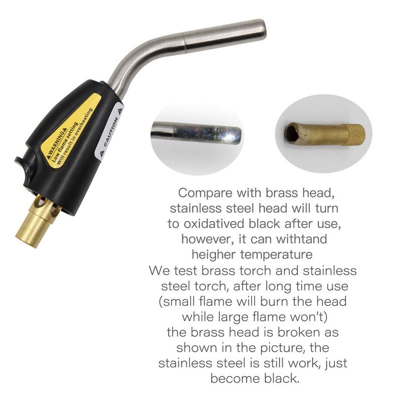 Double Valve Self-Ignition MAPP And Propane Torch With 60 inch