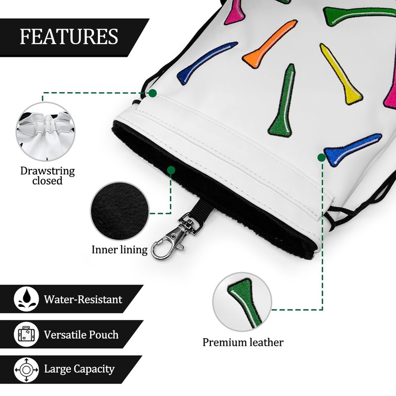 PU Golf Ball Tennis Ball Storage Pouch Ball Bag Golf