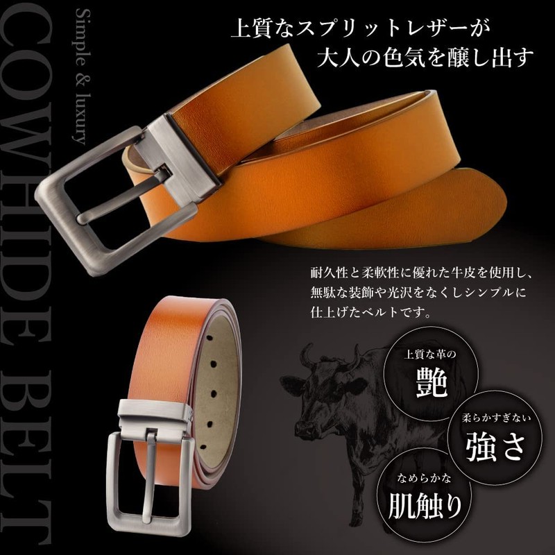 Grade Men's Genuine Leather Belt, Business Casual, Buckle, Adjustable Length,
