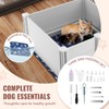 VEVOR Whelping Box for Dogs, 38.6 x 38.6 x 18.1in