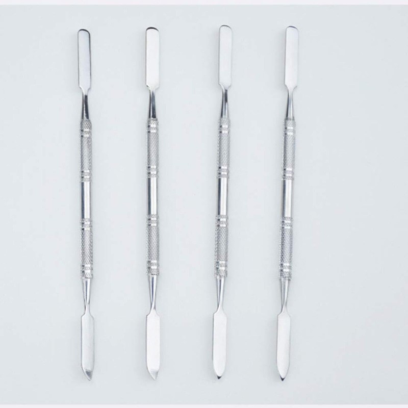 Stainless Steel Double Spatula Ointment Spatula for Make Up Pallets