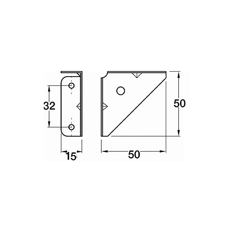 TERF® 12 Pcs Heavy Duty 50mm Angel Mounting Corner Brace