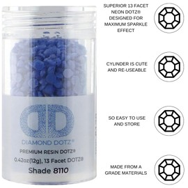 Diamond Dotz 2.8MM 12G Cylinder Blue Shadow - Freestyle Diamond Painting Beads, Diamond Art Beads, Replacement Drills, Loose Gems for DIY Crafts and Art Projects