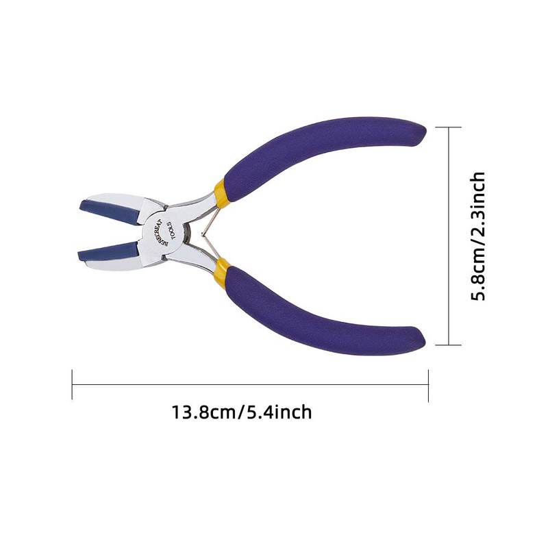 BENECREAT Jewelry Pliers Stainless Steel Blue Thick Plastic Mouth Stretch