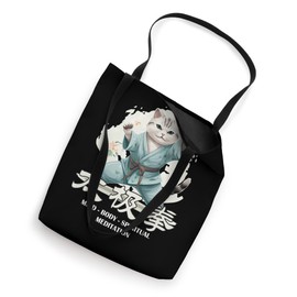 Tai Chi Cat Chinese Zen Buddhism Martial Arts Tote Bag