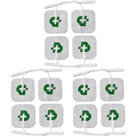 12 high quality electrodes mm. 50x50, universal, suitable for all brands of 2mm pin plugs, washable, do not need gel