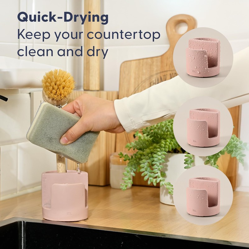 MaisoNovo Stone Sink Sponge Holder - Kitchen Sponge Holder for