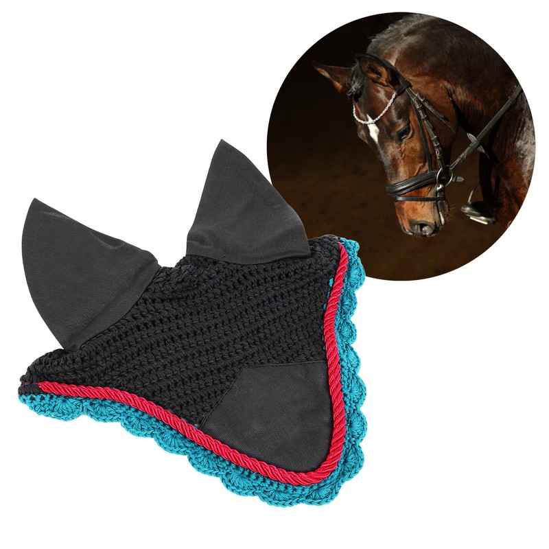 Horse Ear Net Bonnet Soft Comfortable Breathable Knitted Horse Fly