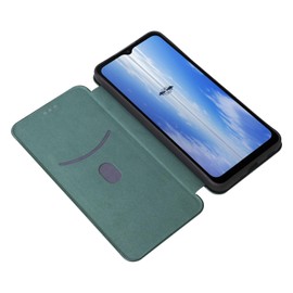 Aquos wish 4 Case Folio Thin for SHARP Aquos wish4 / SH-52E Carbon Fiber Cover TPU Protective Bumper Aquos Wush 4 Dedicated Cover Wallet Type Magnetic Card Storage Drop Prevention Holder Side Opening