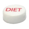 Diet Button Cap, White with Red Letters - Replaces Wunder-Bar
