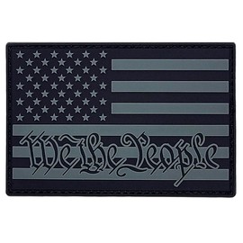 We The People Betsy Ross 1776 Flag 3D PVC Rubber Patch - 3 x 2 inch Hook Fastener P937