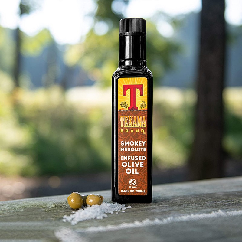 Texana Brand Smokey Mesquite Infused Olive Oil, 250ml (8.5oz)