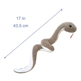 Doindute Brown Plush Snake Stuffed Animal Toy, Soft Cuddly Plushie Hugger Toy for Boys & Girls, Gifts for Kids or Girlfriend, 17 Inches