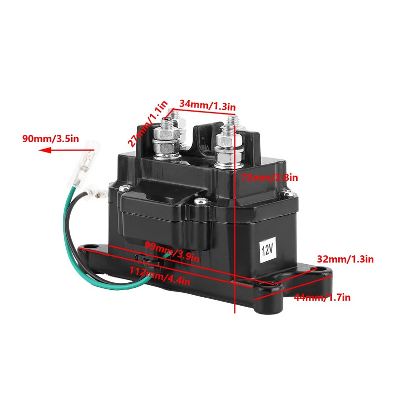 Winch Relay, 12V 250A Contactor Solenoid Relay Switch 63070 62135