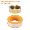 sourcing map 2pcs Plug Hex End Cap 1" NPT Female