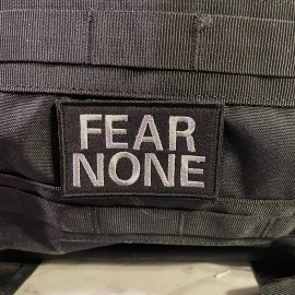 Gaugeusa FEAR NONE Tactical Military Morale Patch Hook And Loop Bags Vest Etc Army Marine