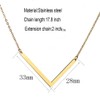 Sideways Initial Necklace 18K Gold Plated Stainless Steel Large Letter