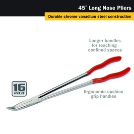Titan 60782 16-Inch 45-Degree Long Nose Pliers