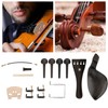 4/4 Violin Parts Tailpiece Ebony Tuning Pegs Chinrest Endpin Tuners