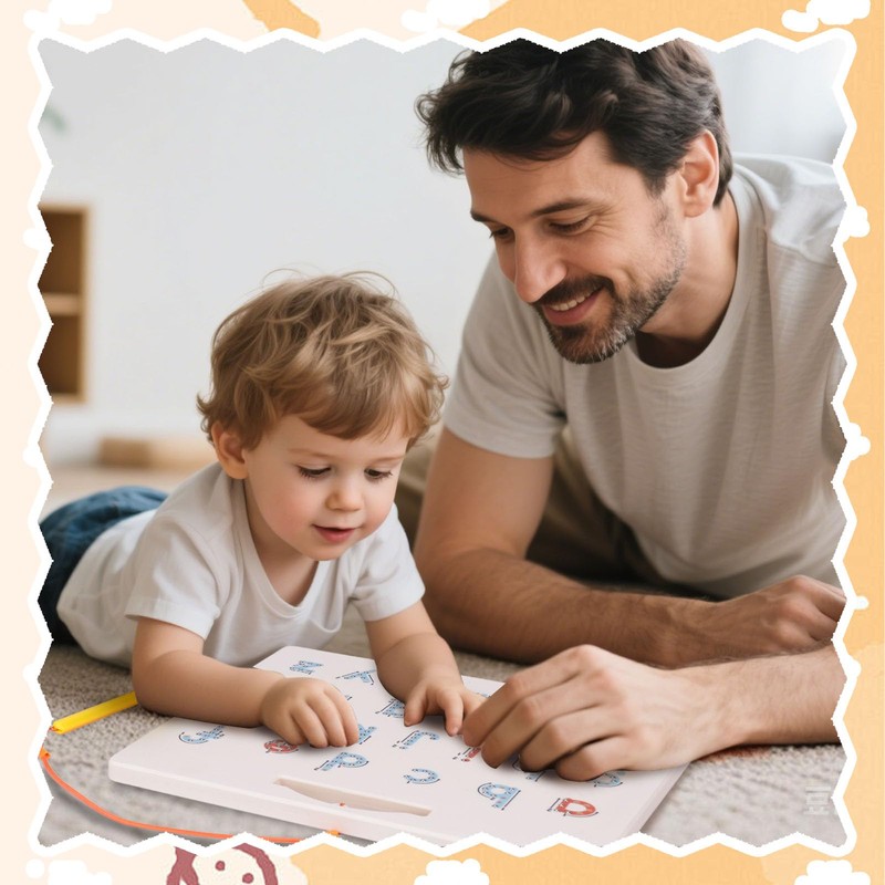 LovesTown Double Sided Magnetic Alphabet Tracing Board ABC Letter Learning