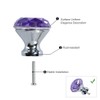 sourcing map 6pcs Crystal Knobs Aluminum Alloy Base Round Shaped