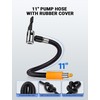 LUMITECO Tire Inflator Hose Adapter with 360-Degree Swivel Tire Air